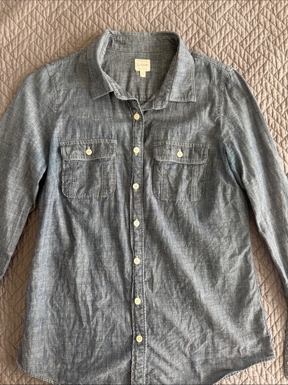 J.Crew Factory Dark Chambray Shirt, S